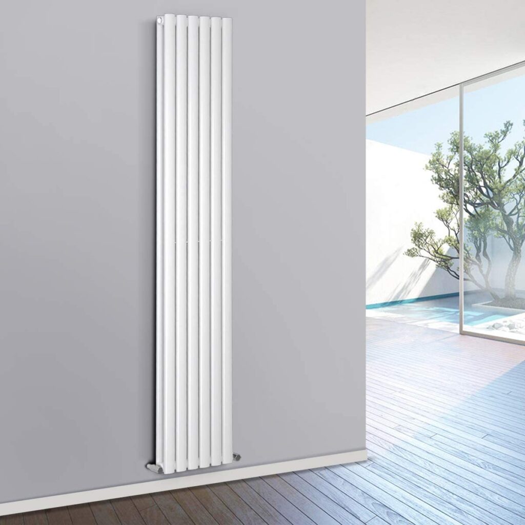 NRG modern white vertical double column radiator e1665132618642