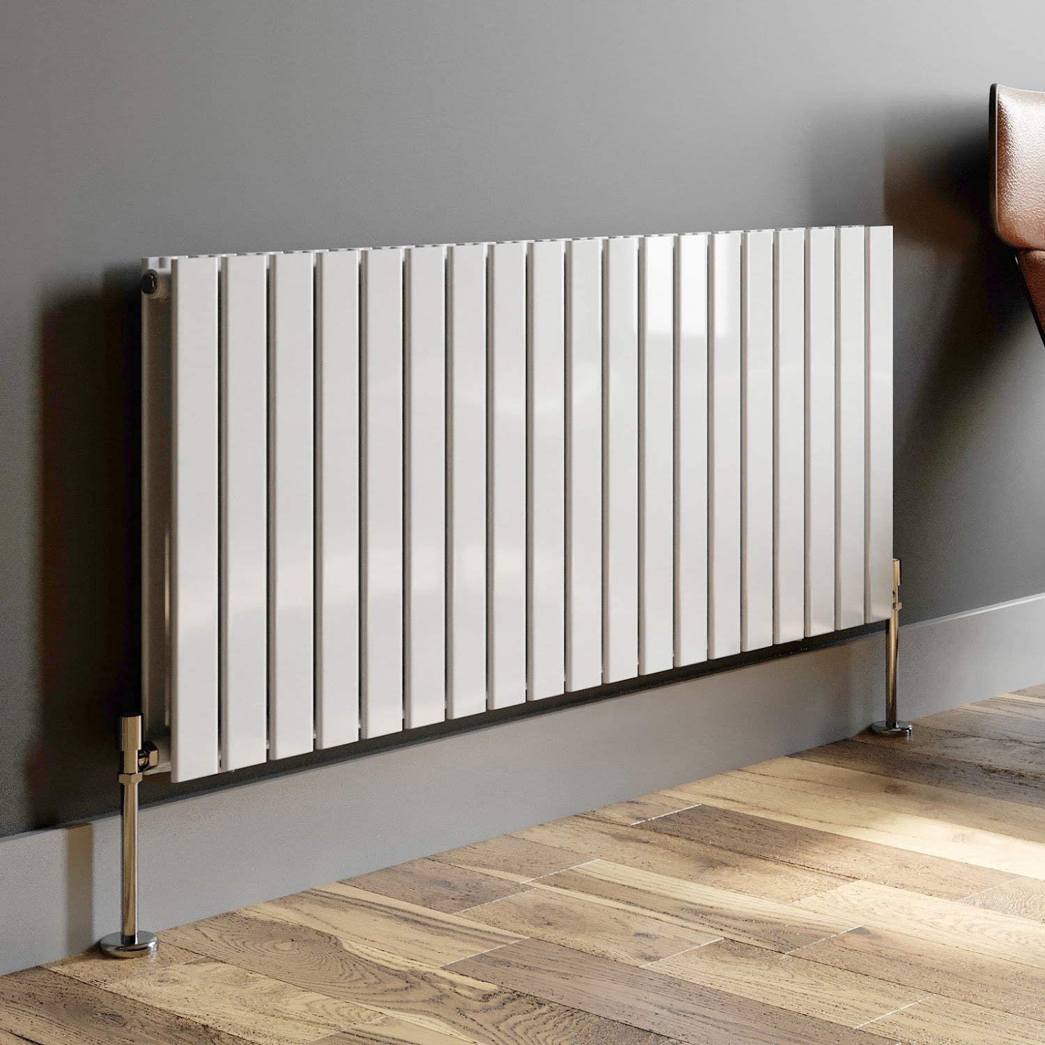 duratherm white designer horizontal radiator
