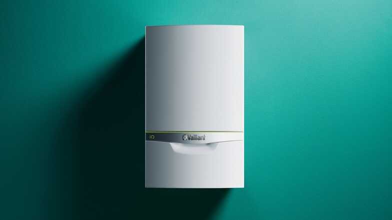 vaillant boiler on green wall